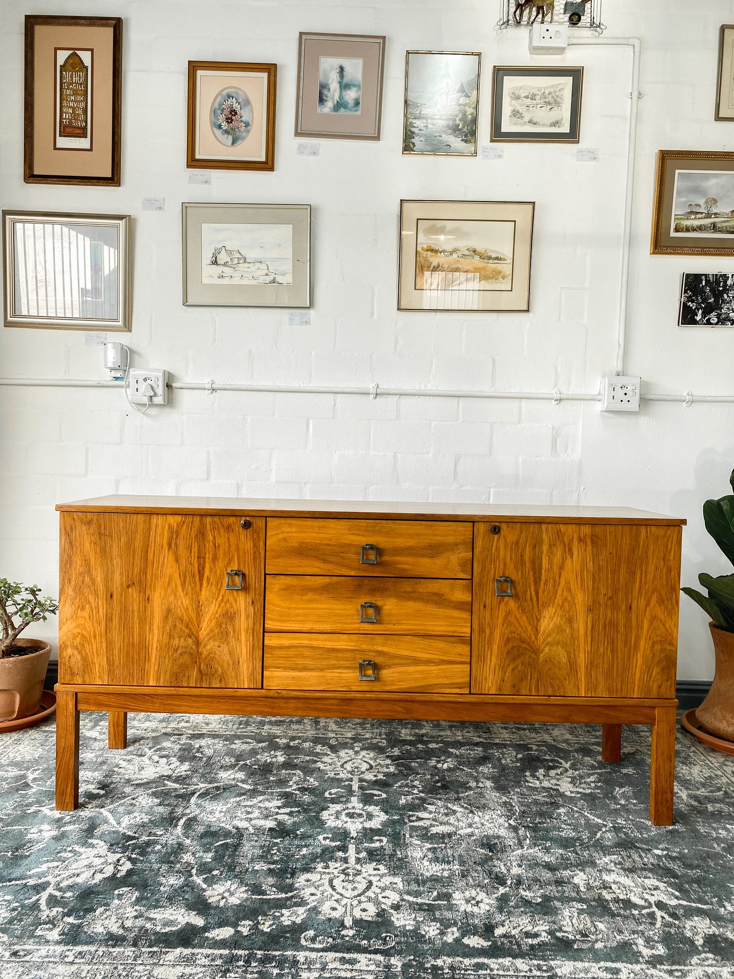 Kiaat Mid Century Sideboard