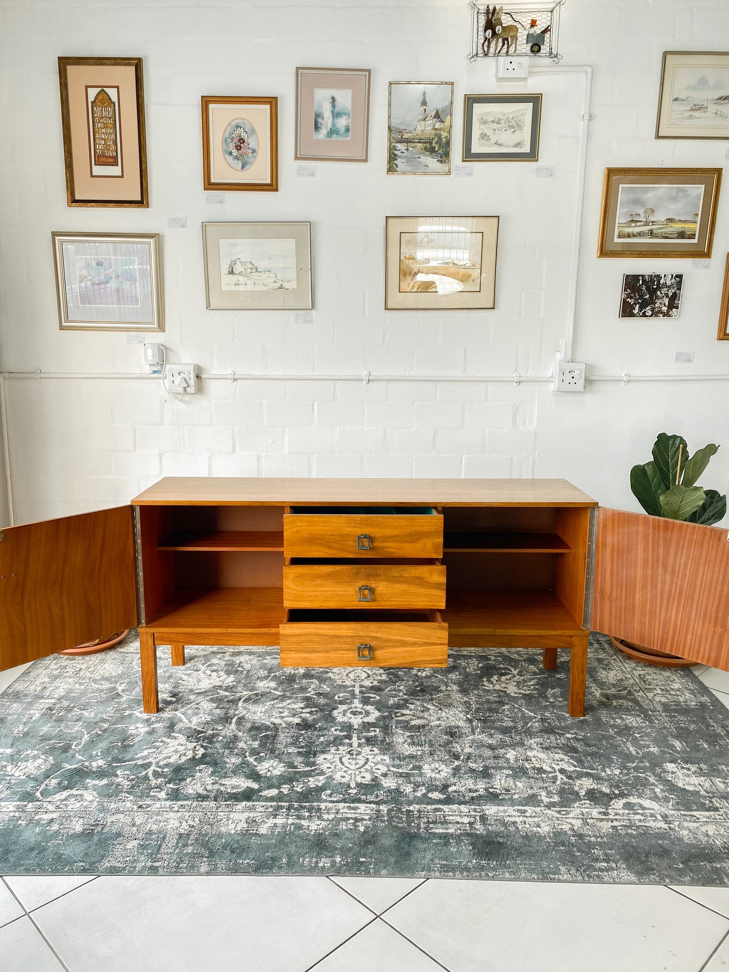 Kiaat Mid Century Sideboard