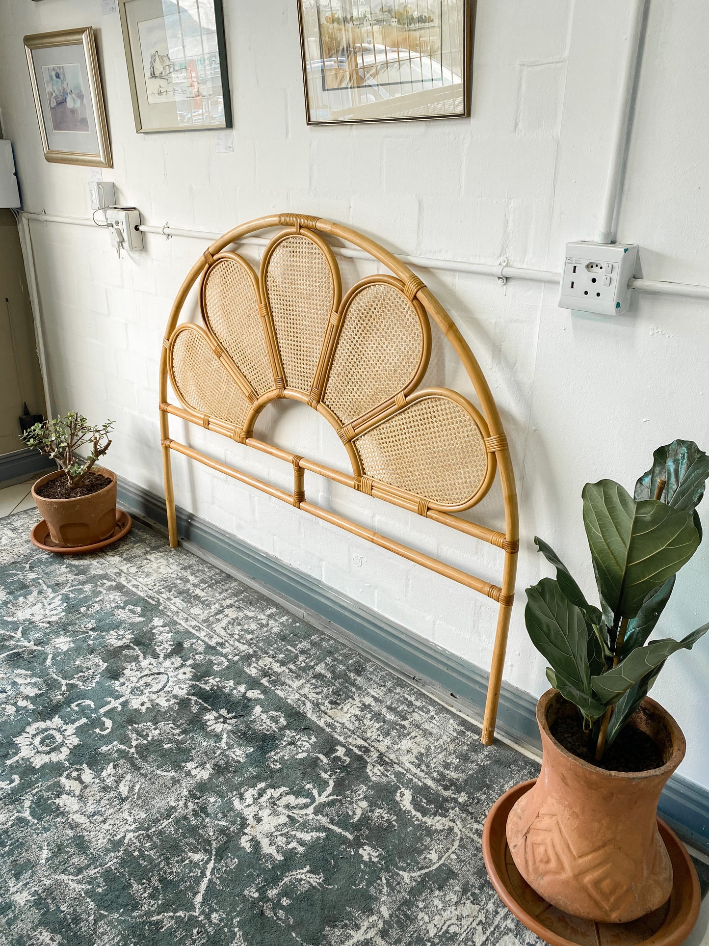 Petal Queen Cane Headboard