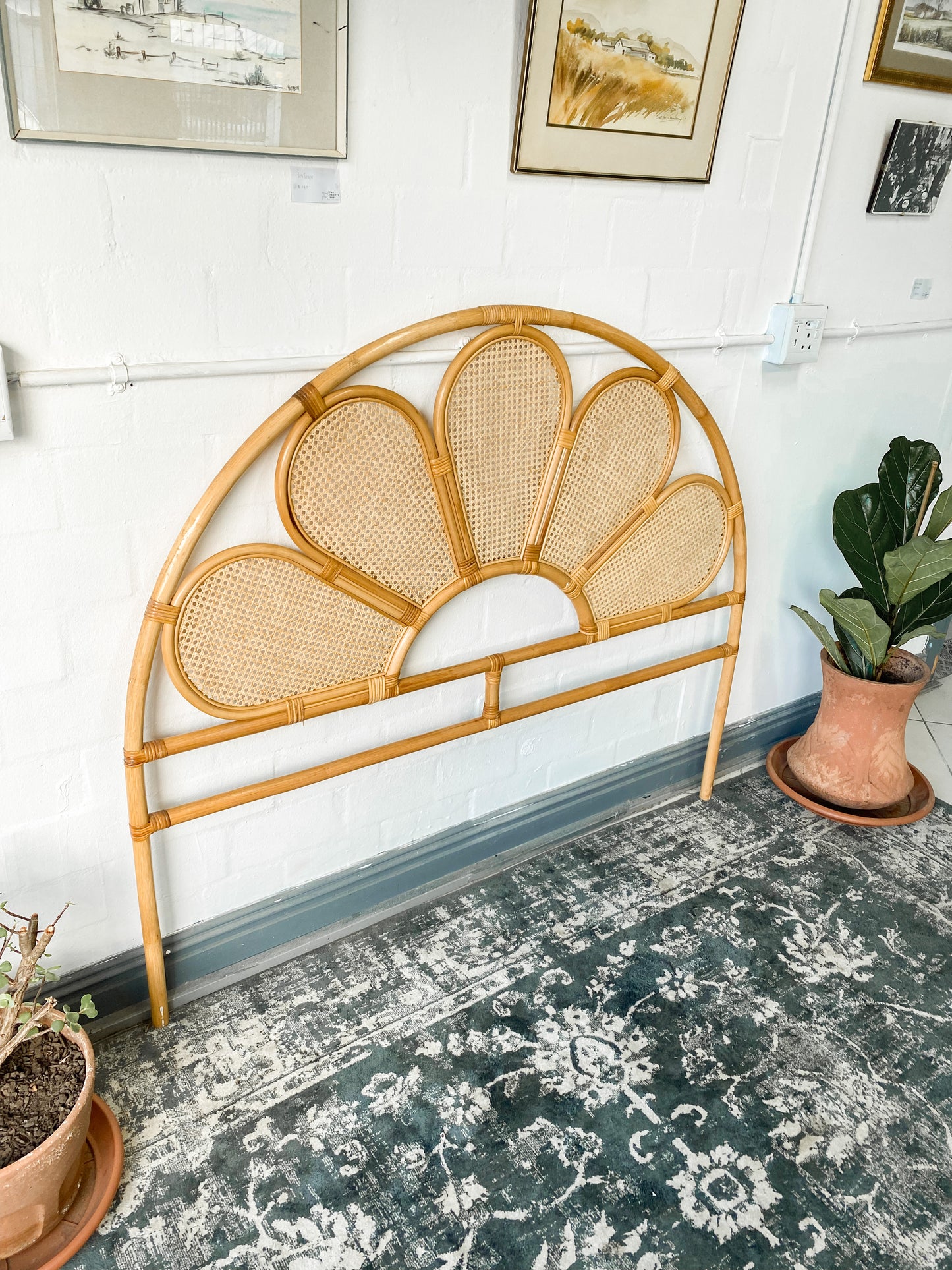 Petal Queen Cane Headboard