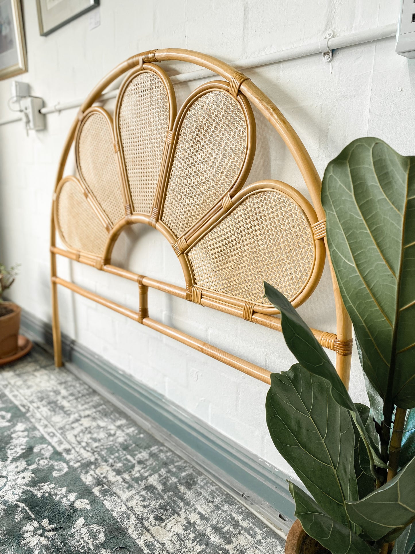 Petal Queen Cane Headboard