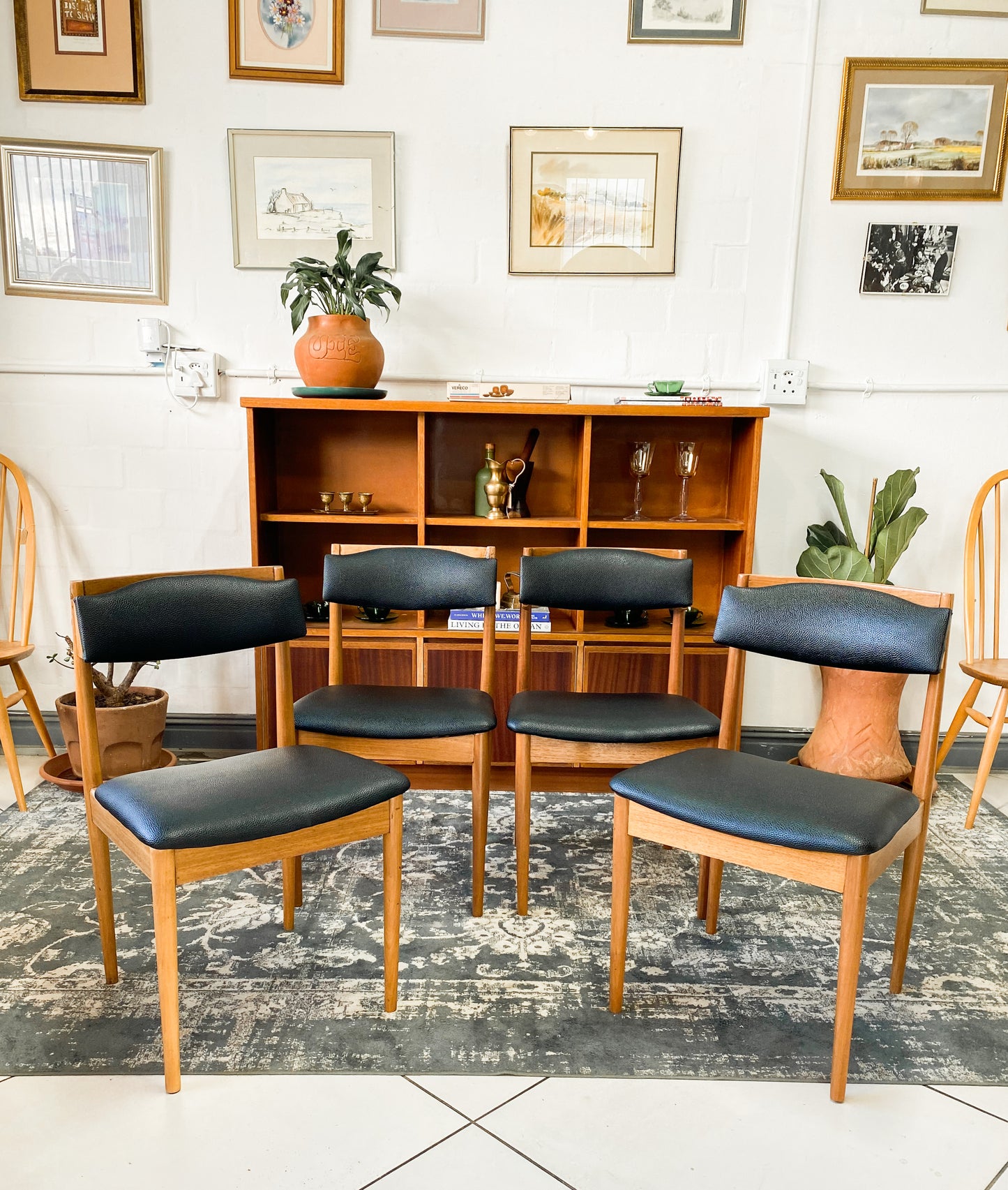 Set of 4 Mid Century Dining Chairs