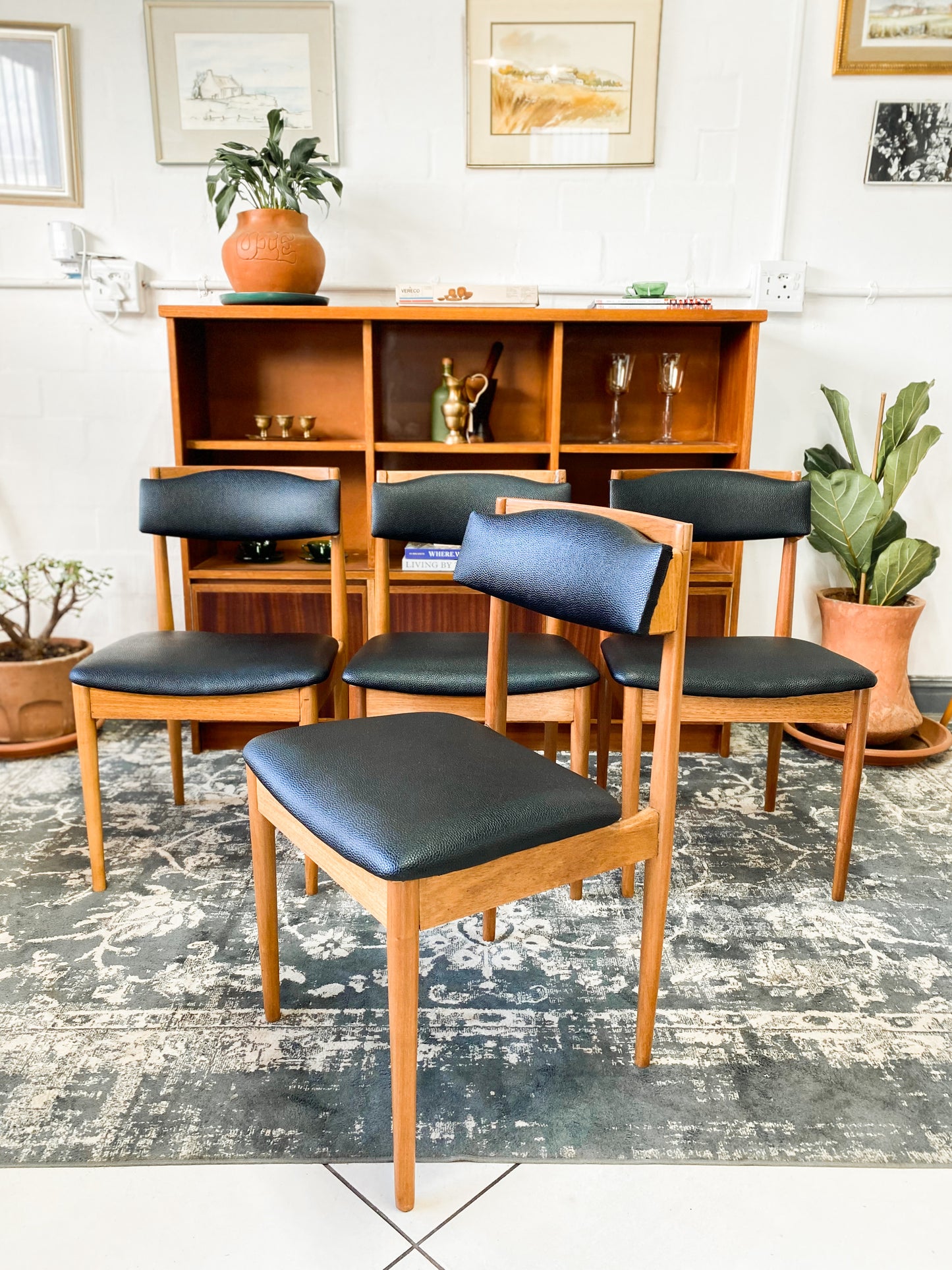 Set of 4 Mid Century Dining Chairs