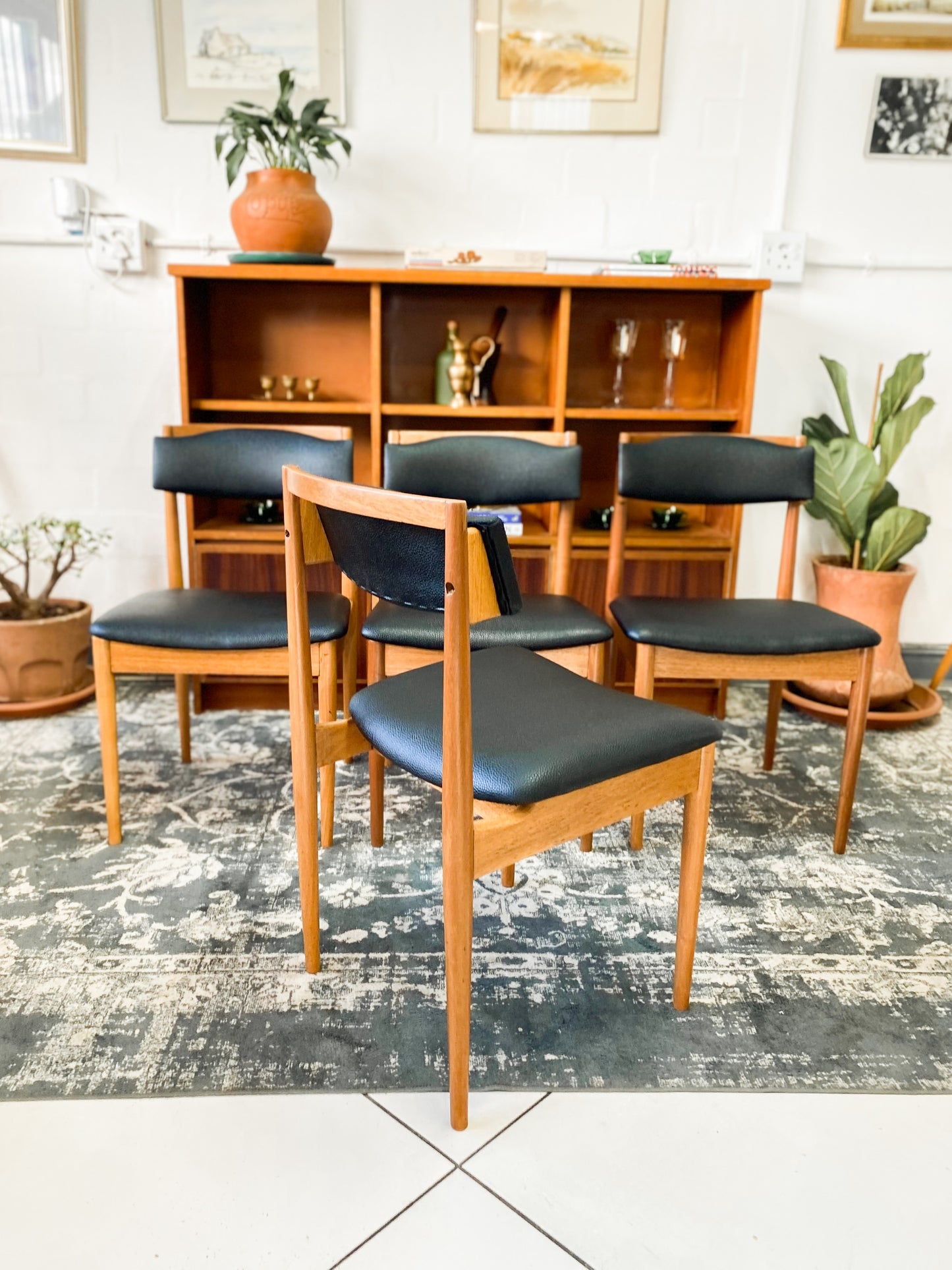 Set of 4 Mid Century Dining Chairs