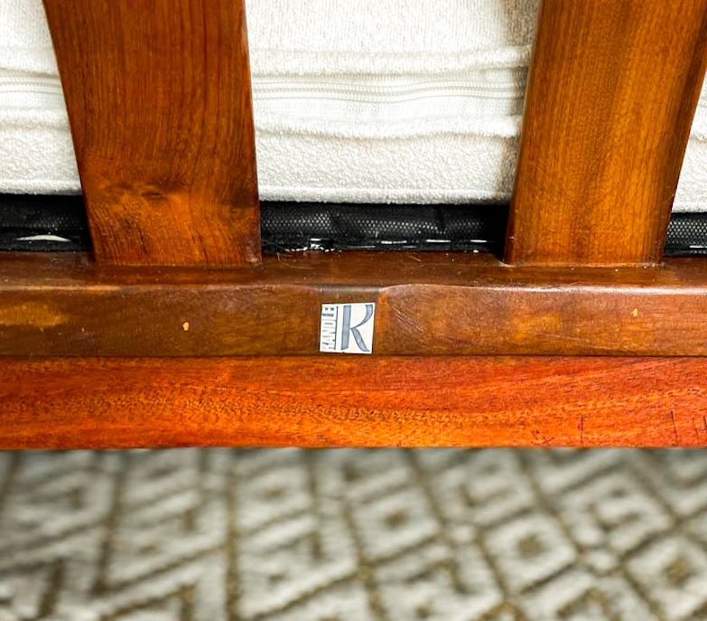 Mid-Century Modern 3 Seater Couch with Boucle Cushions