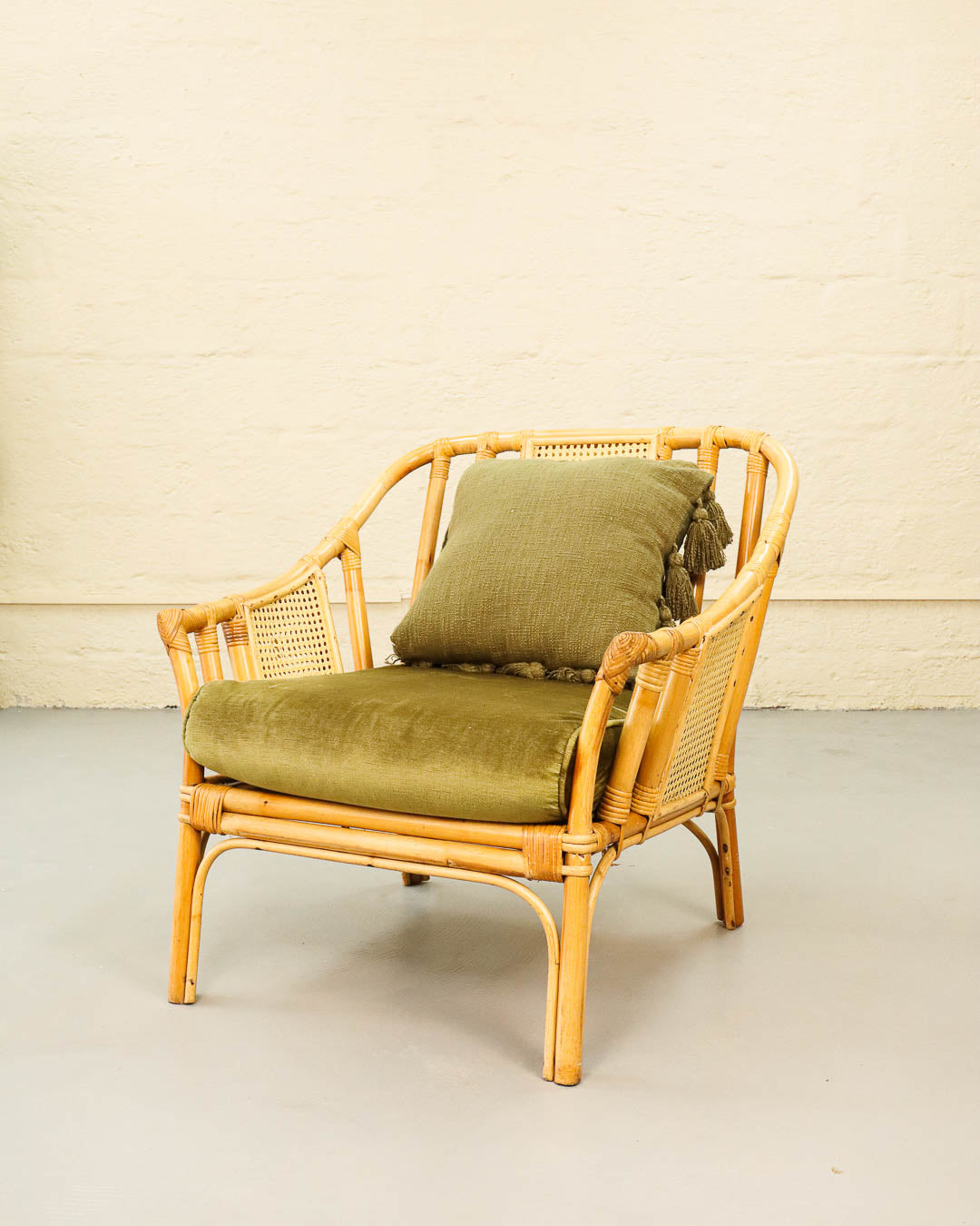 Cane and Rattan Armchair