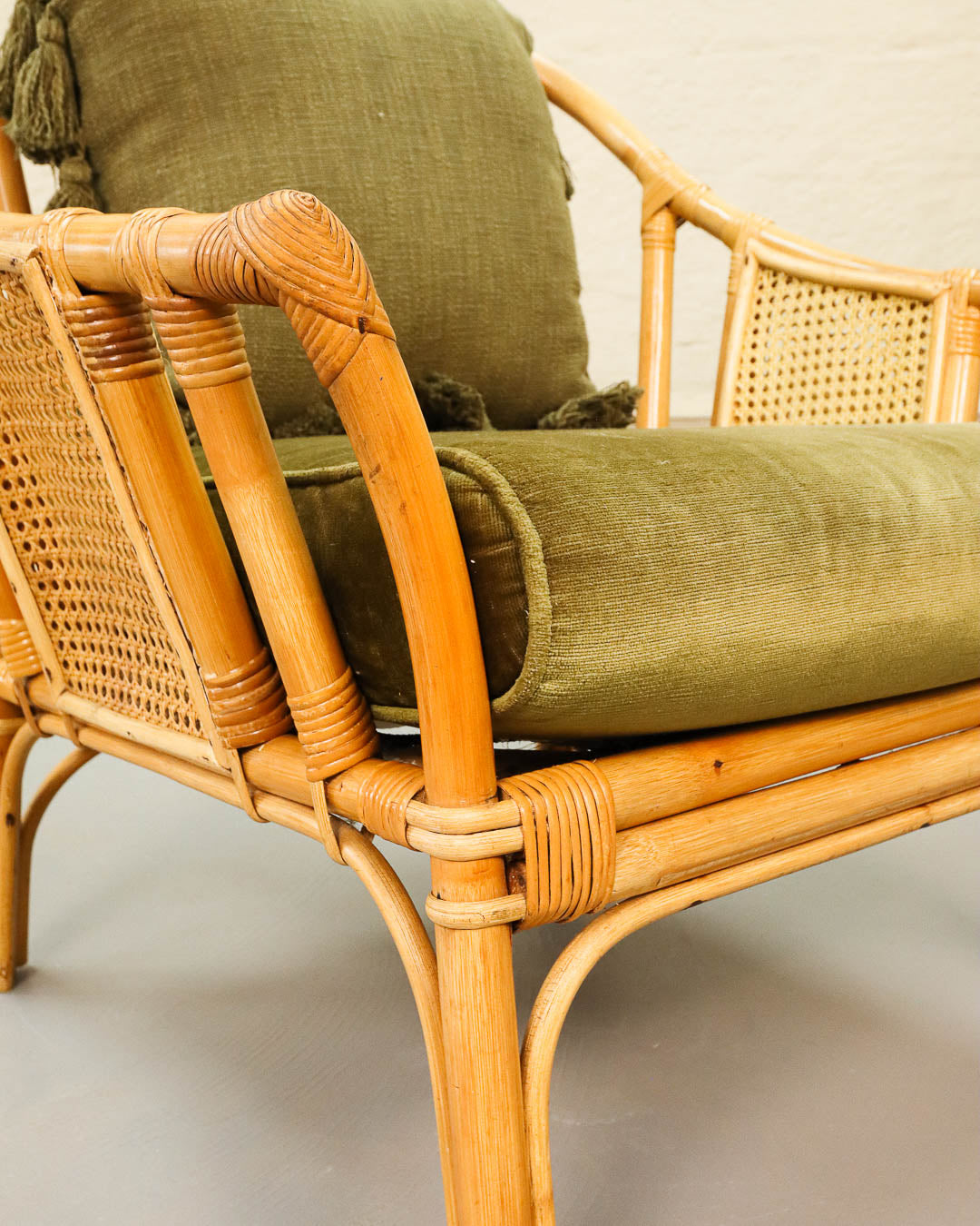 Cane and Rattan Armchair