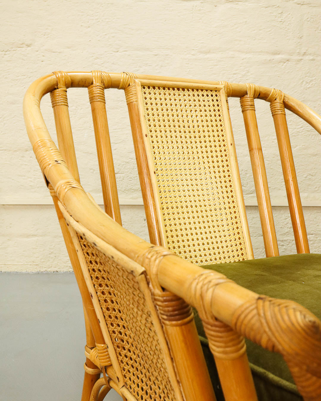 Cane and Rattan Armchair