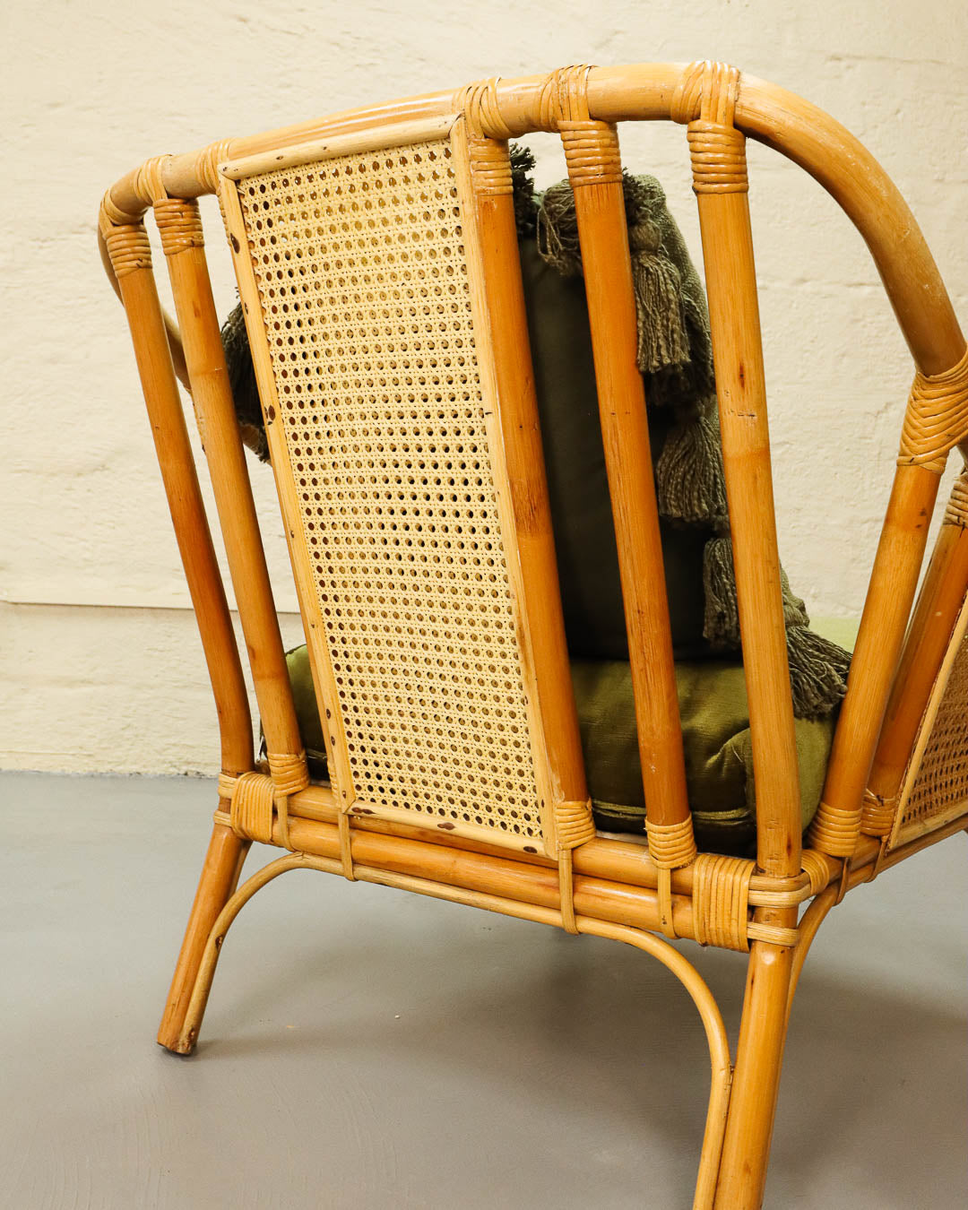 Cane and Rattan Armchair