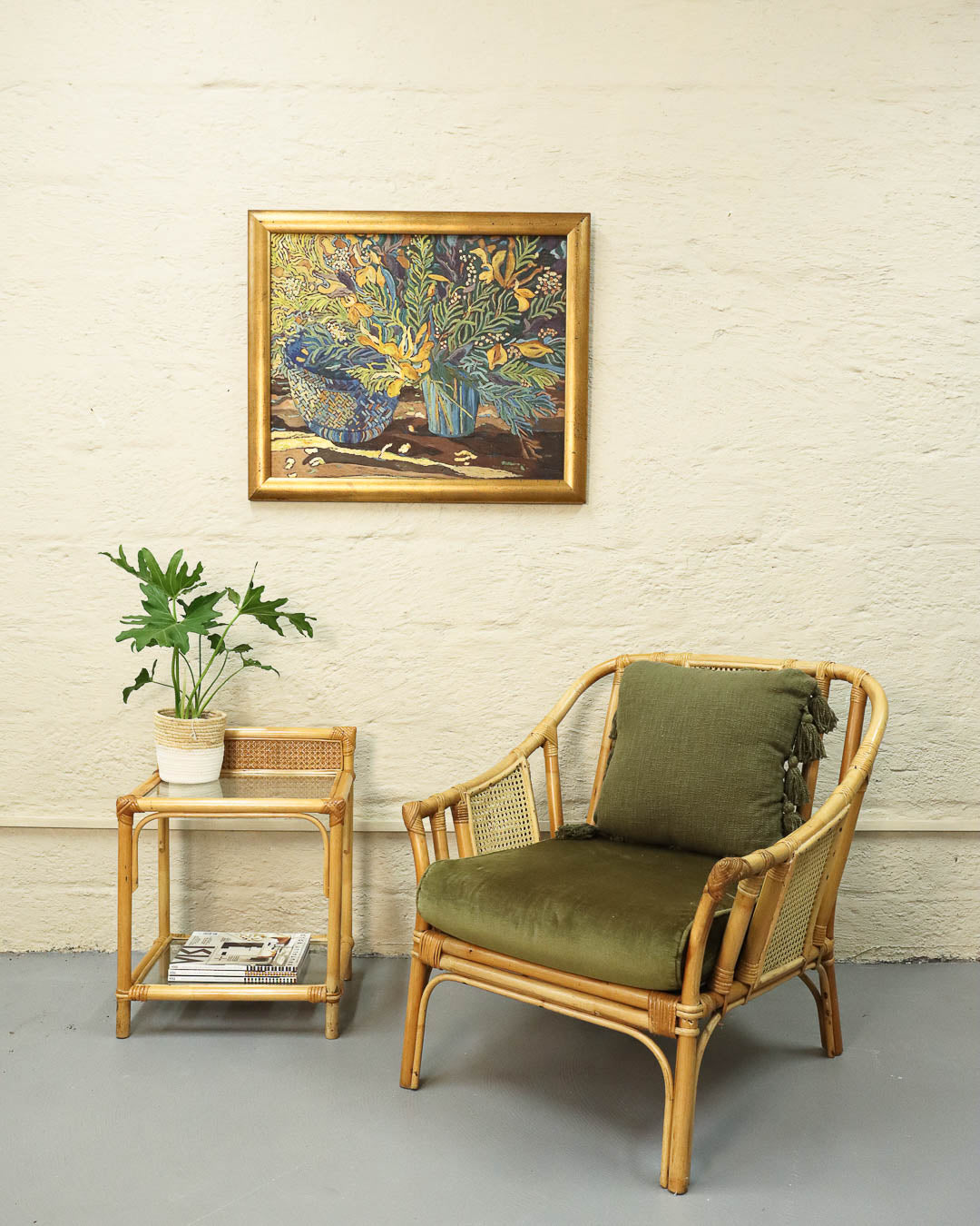 Cane and Rattan Armchair