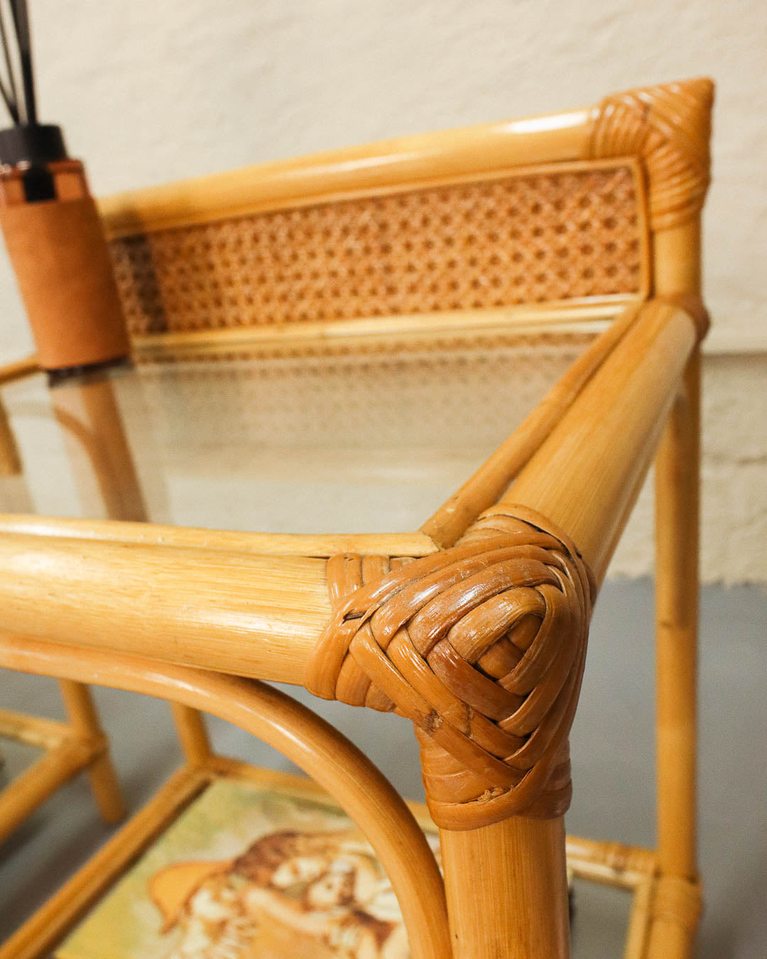 Cane and Glass Pedestals