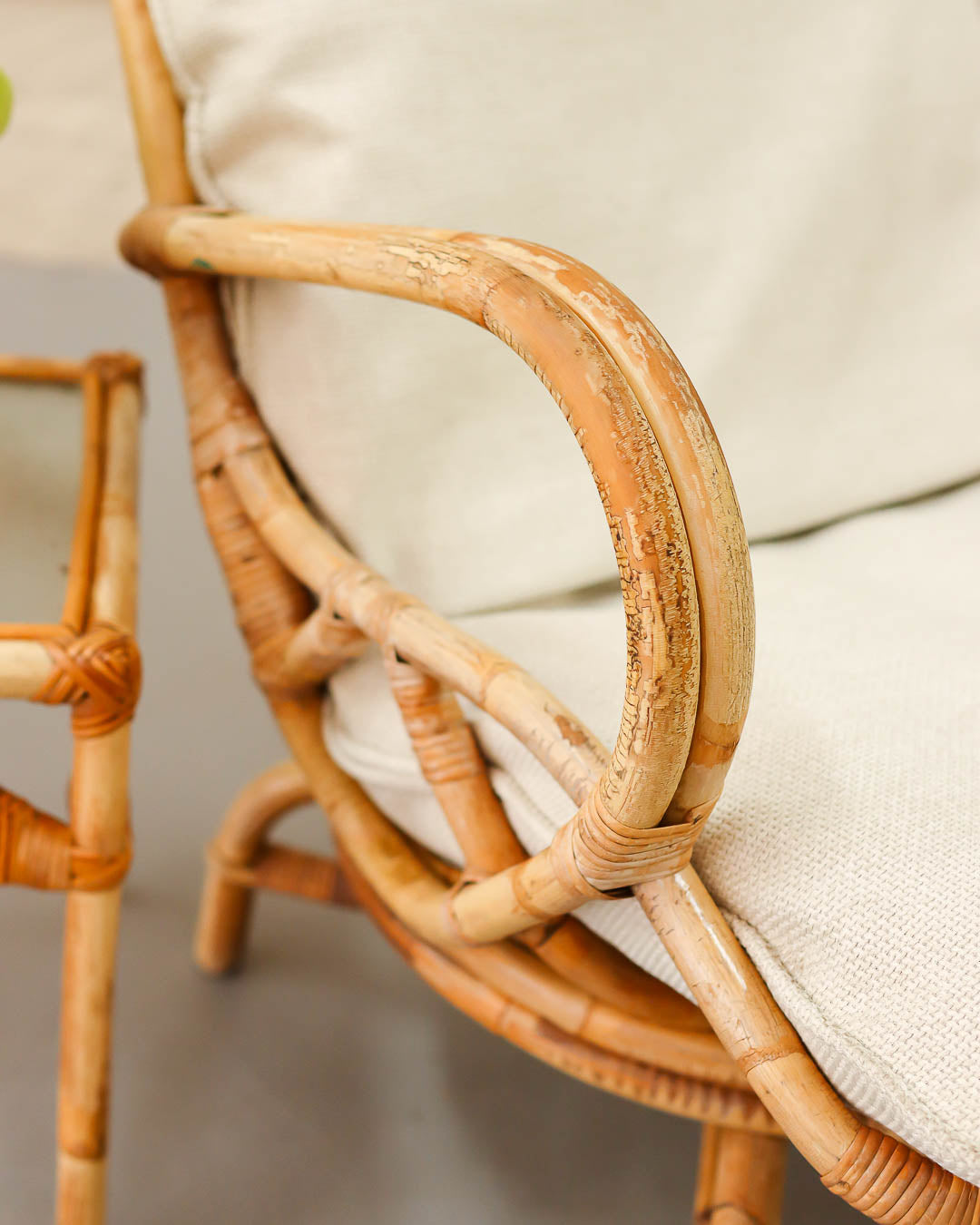 Vintage Cane Armchair
