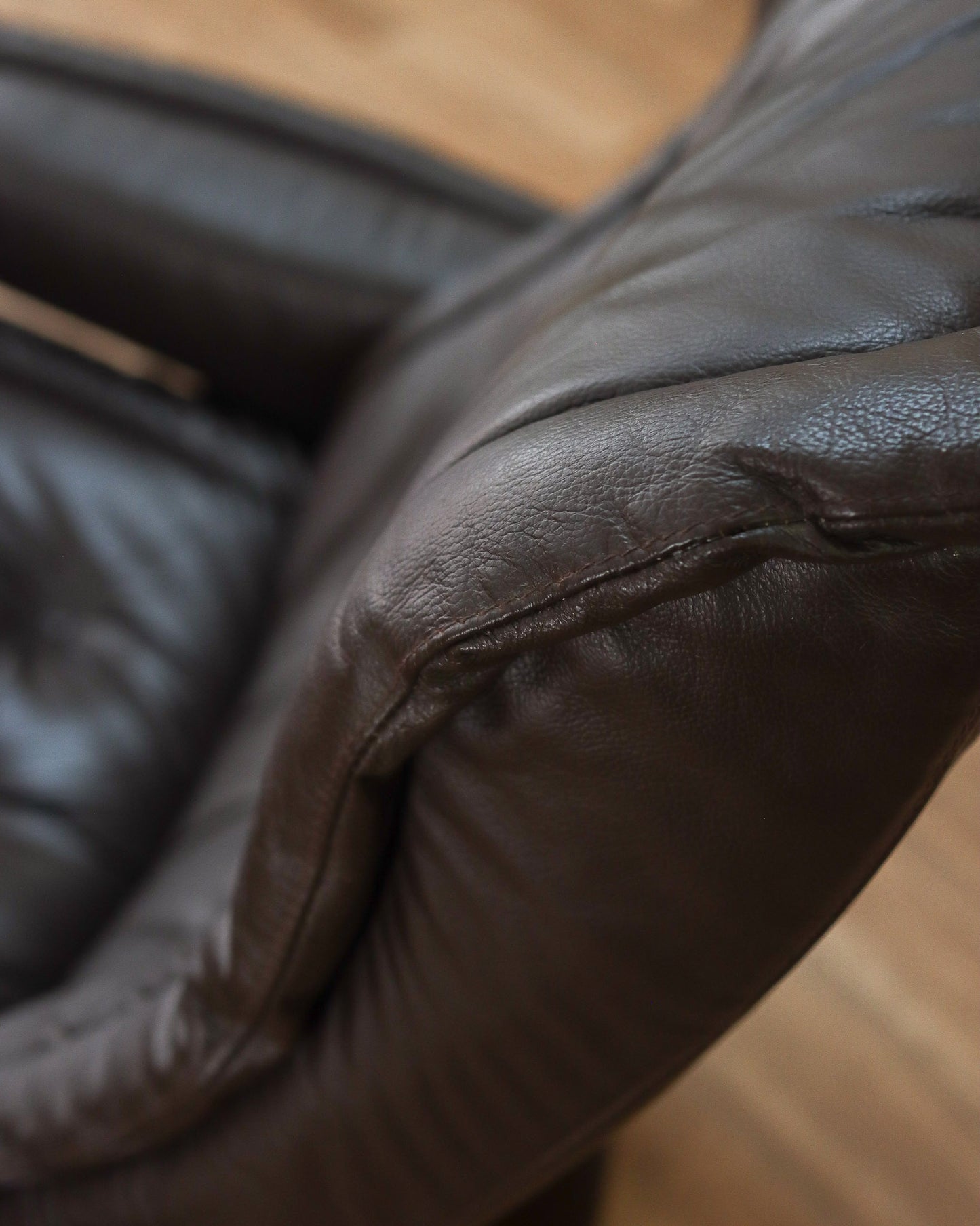 Scandinavian Ekornes Stressless Leather Recliner and Footstool