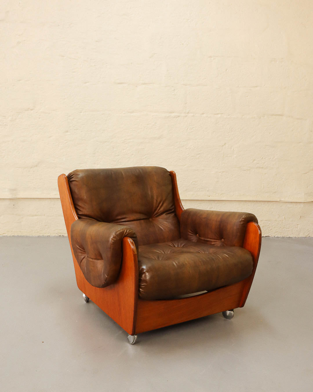 Rare G-Plan Saddleback Armchair and Ottoman