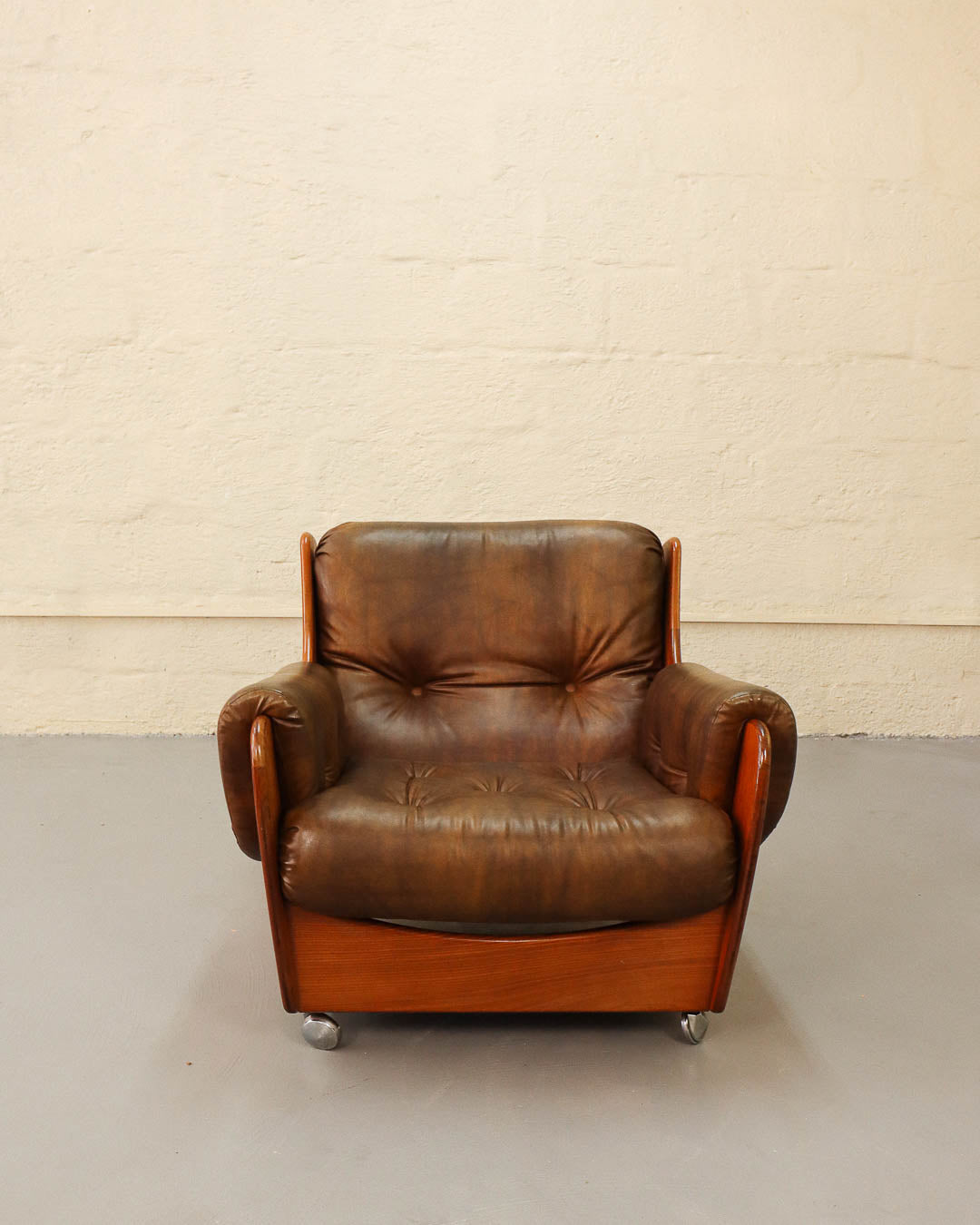 Rare G-Plan Saddleback Armchair and Ottoman