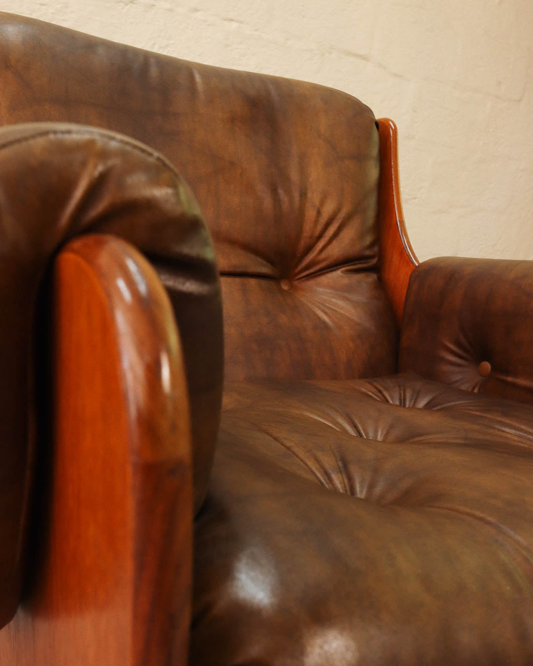Rare G-Plan Saddleback Armchair and Ottoman