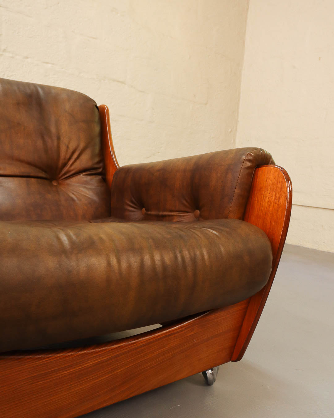 Rare G-Plan Saddleback Armchair and Ottoman