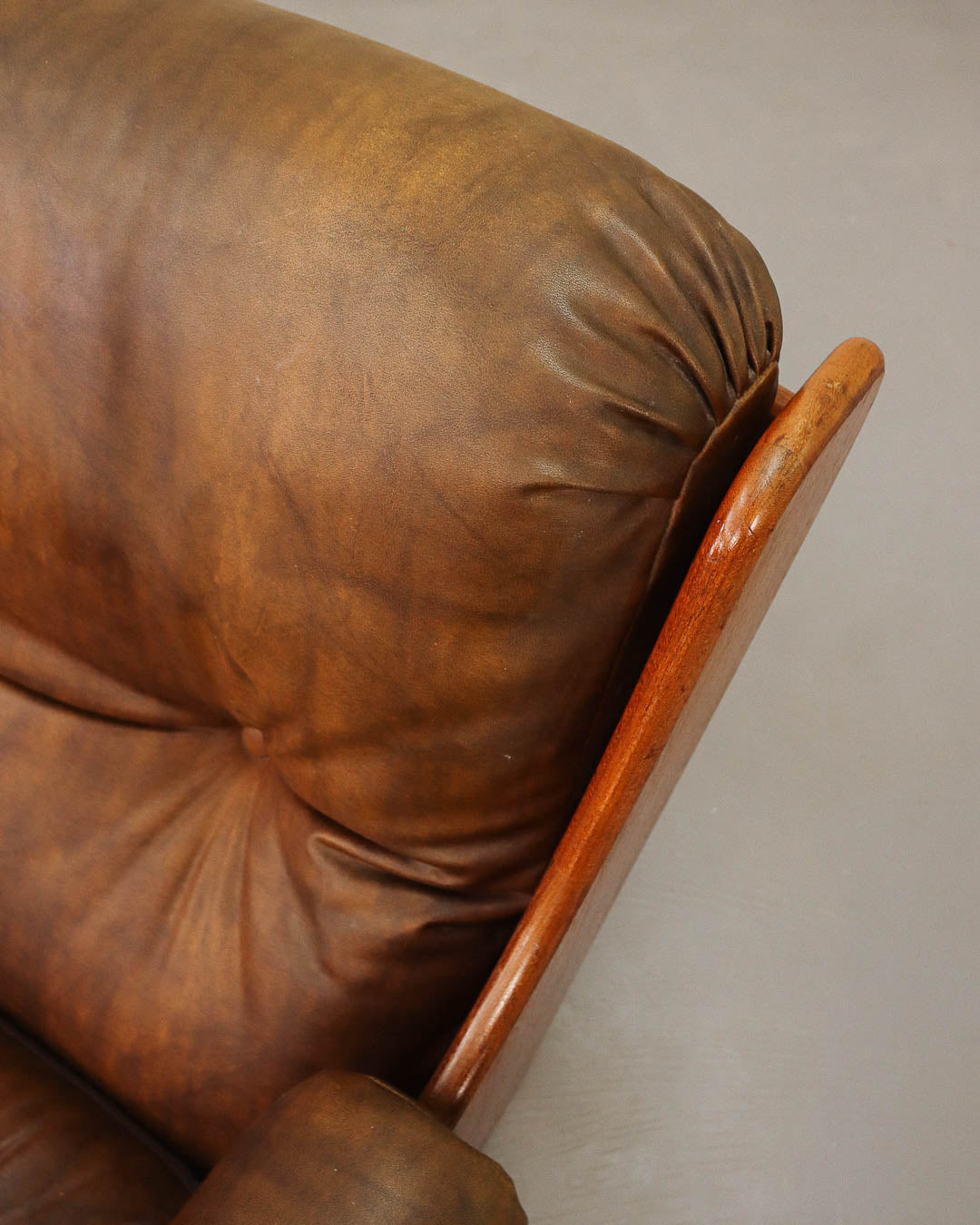 Rare G-Plan Saddleback Armchair and Ottoman