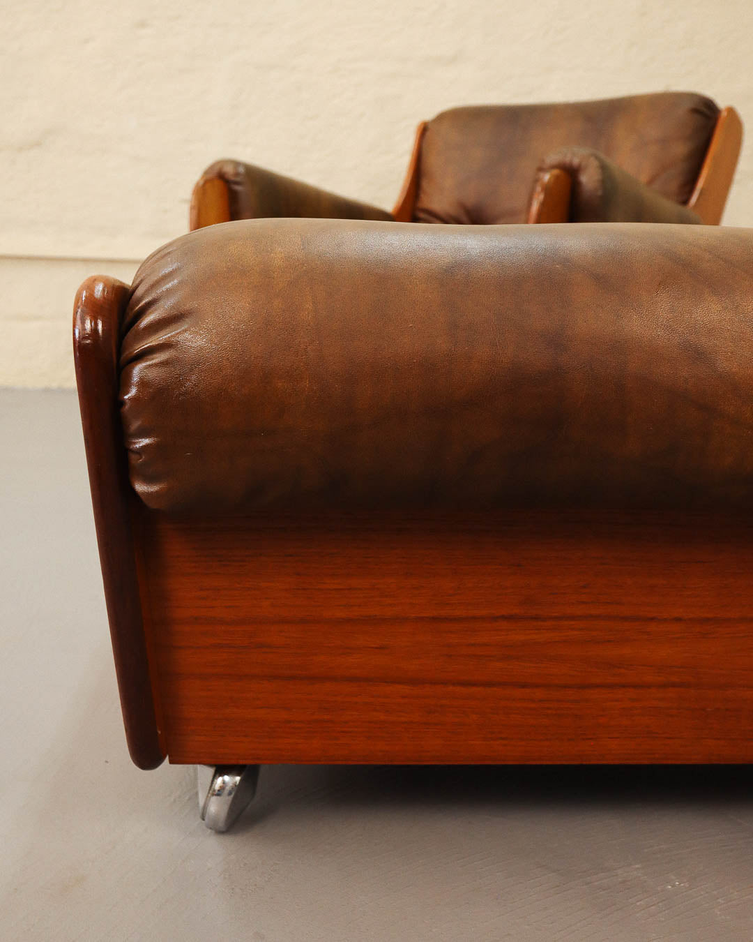Rare G-Plan Saddleback Armchair and Ottoman
