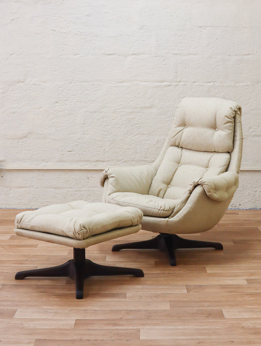 Retro Grafton Everest Swivel Chair and Stool