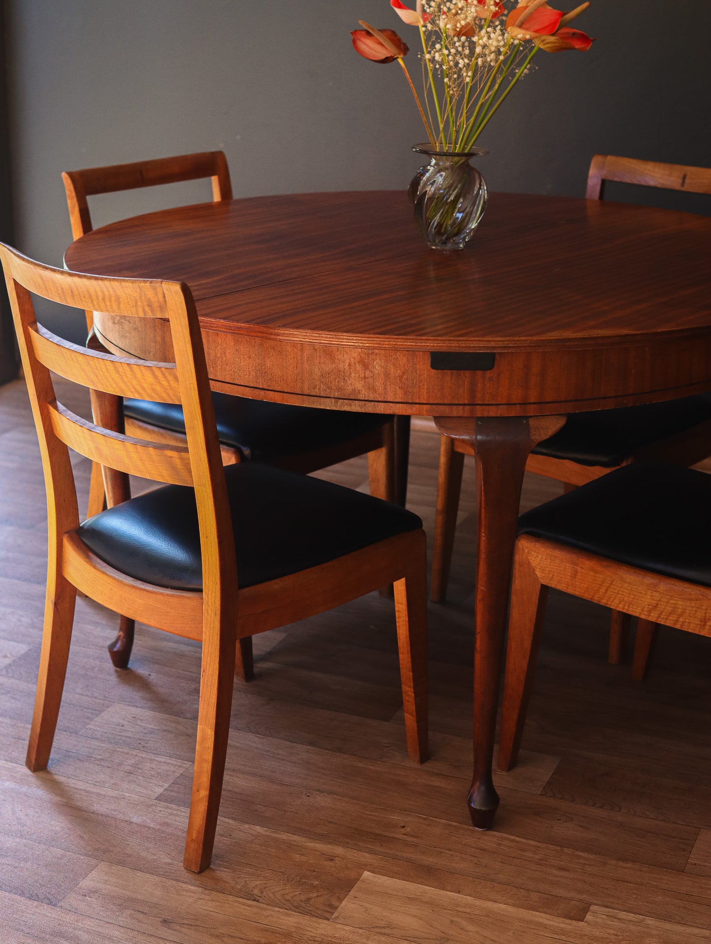 Mid-Century Teak Ladderback Dining Chairs