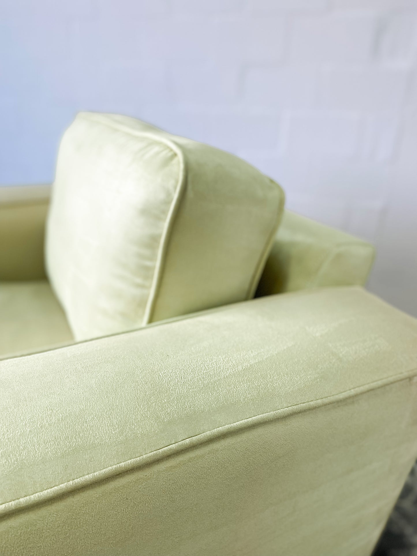 Sherbet Lime Amrchair in Suede