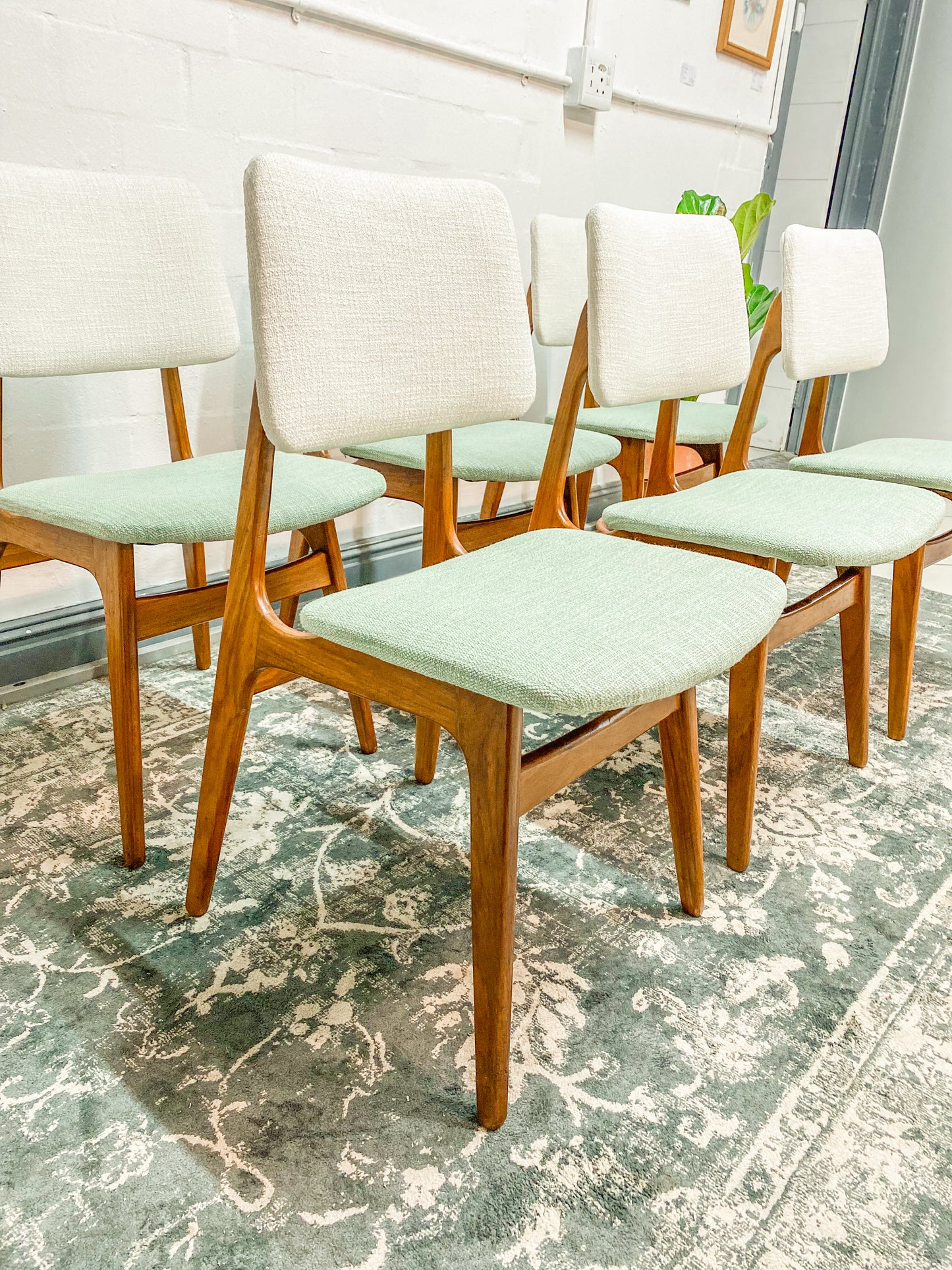 6 Mid Century Dining Chairs