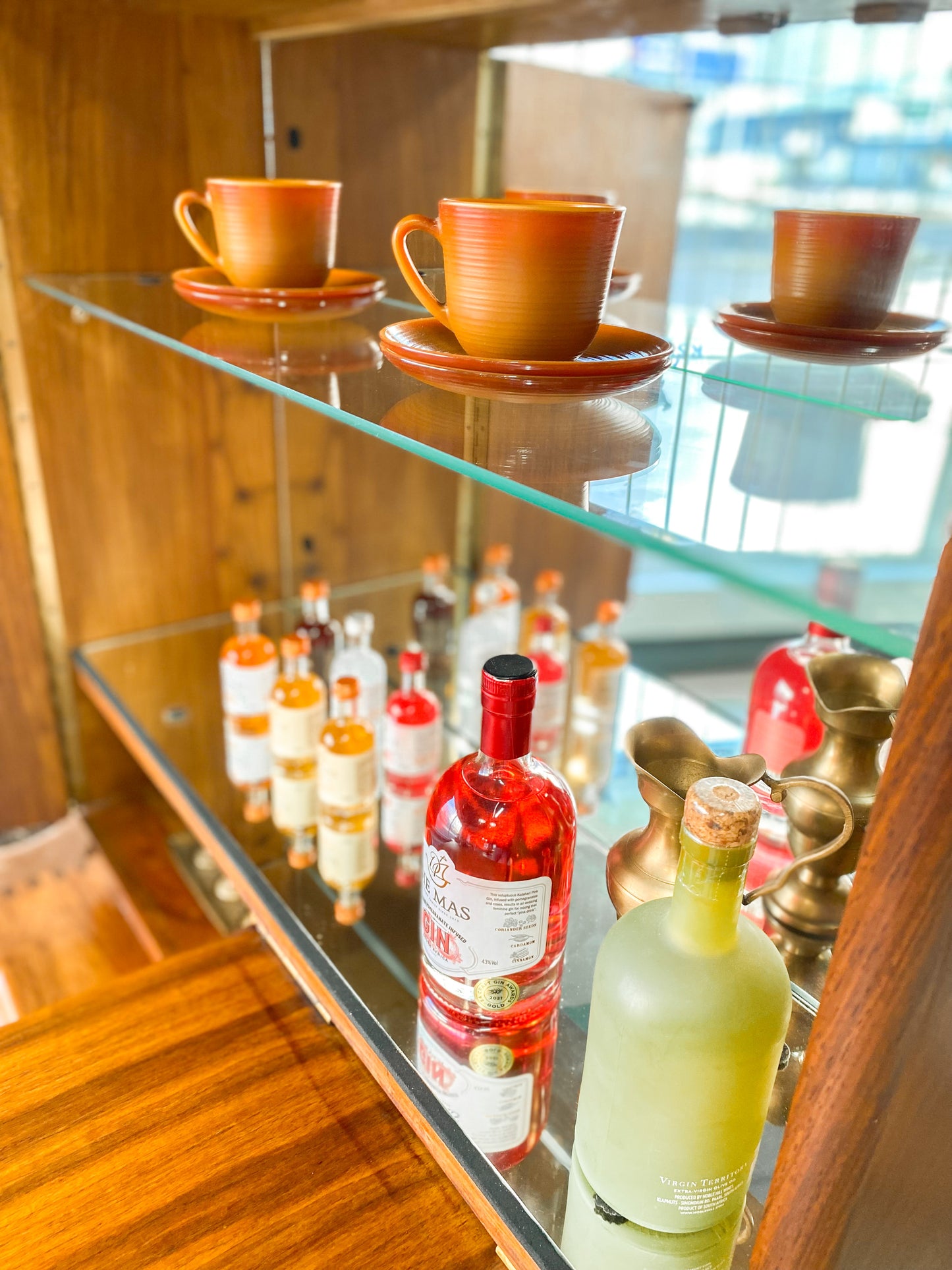 Kiaat Mid-Century Drinks Cabinet