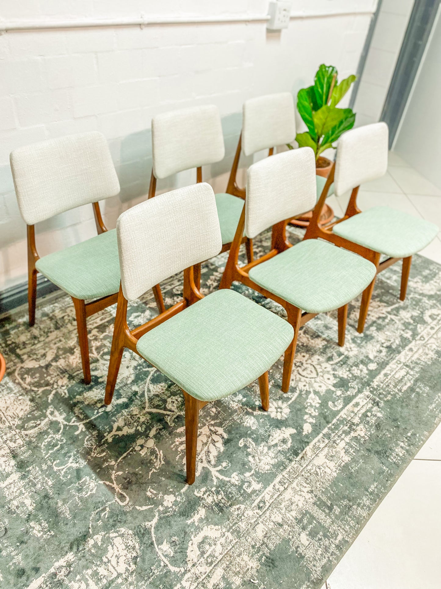 6 Mid Century Dining Chairs