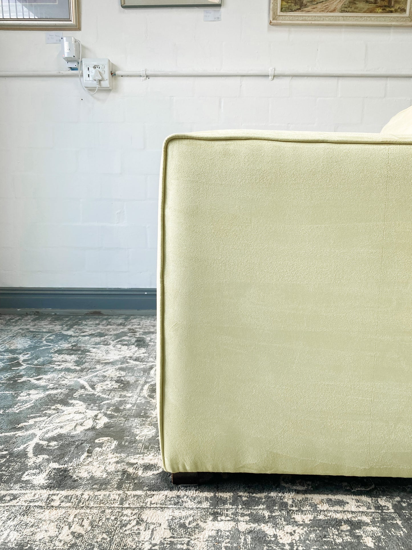 Sherbet Lime Amrchair in Suede