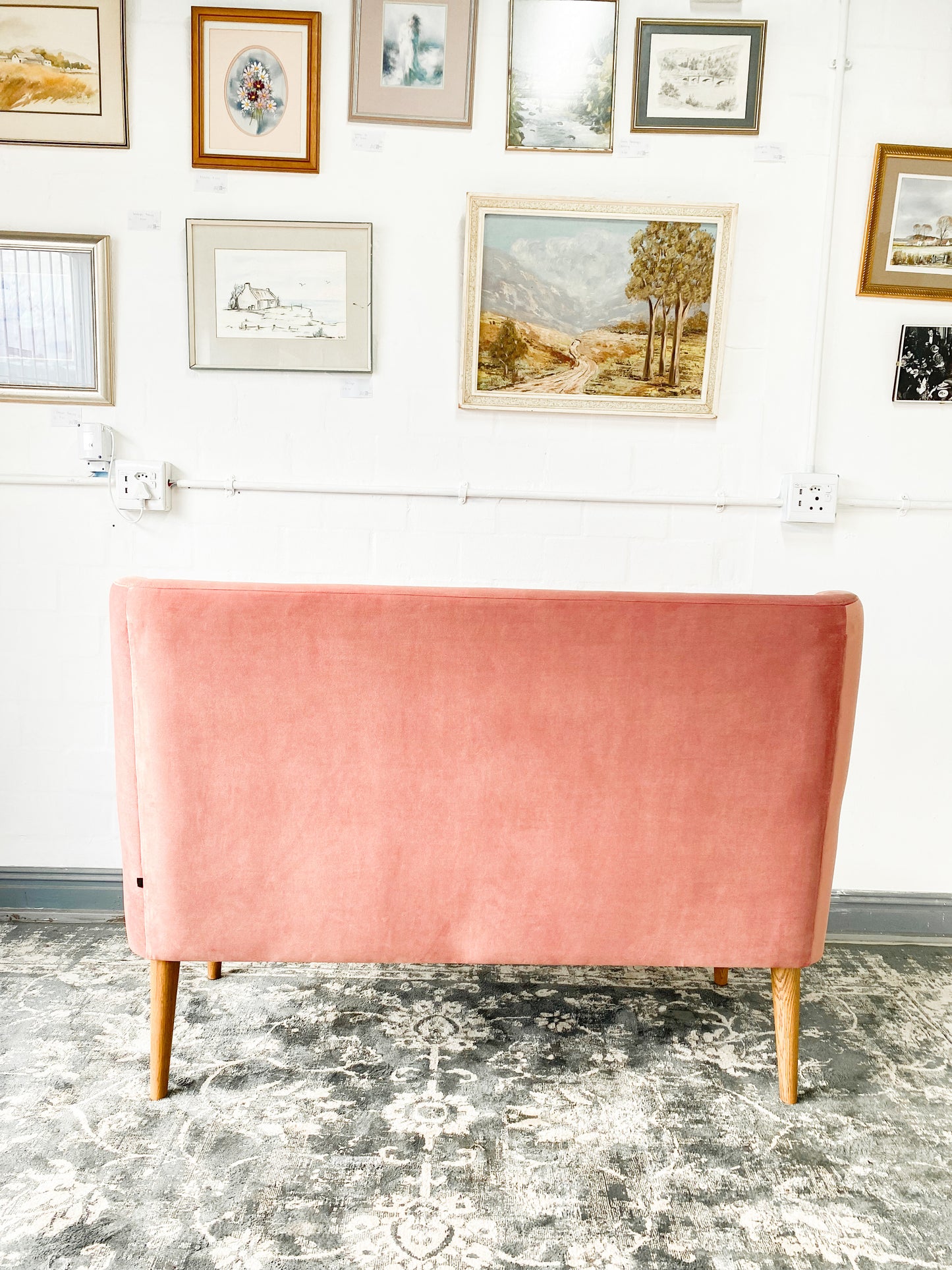 Blush 2 Seater Velvet Bench