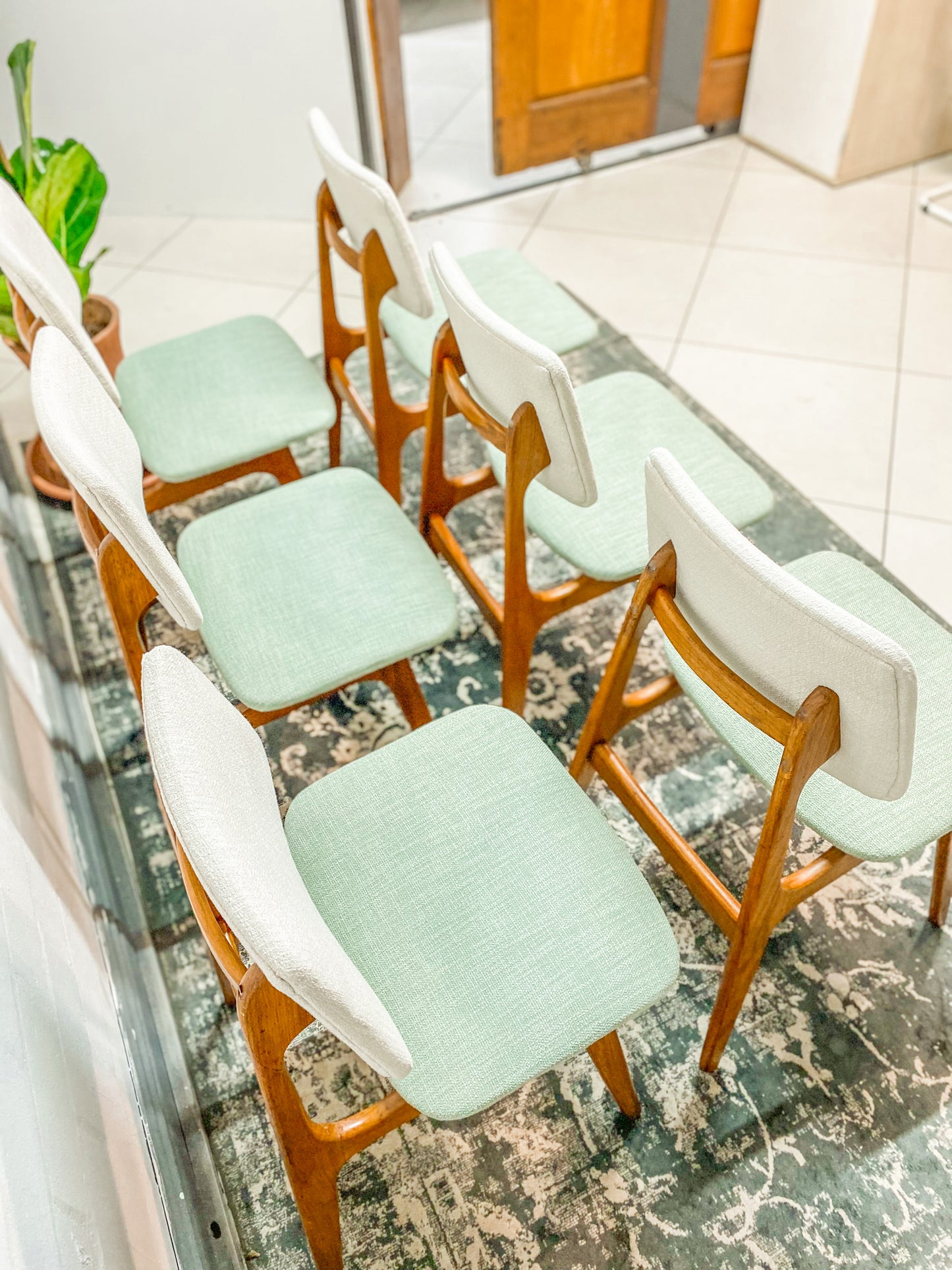 6 Mid Century Dining Chairs