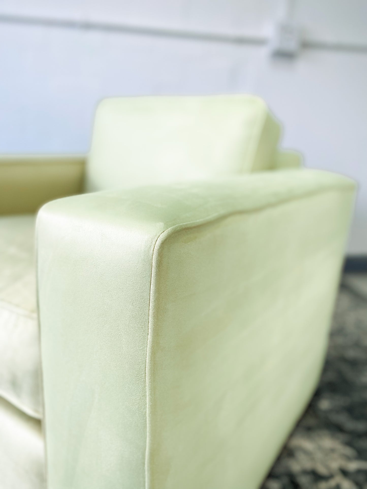 Sherbet Lime Amrchair in Suede
