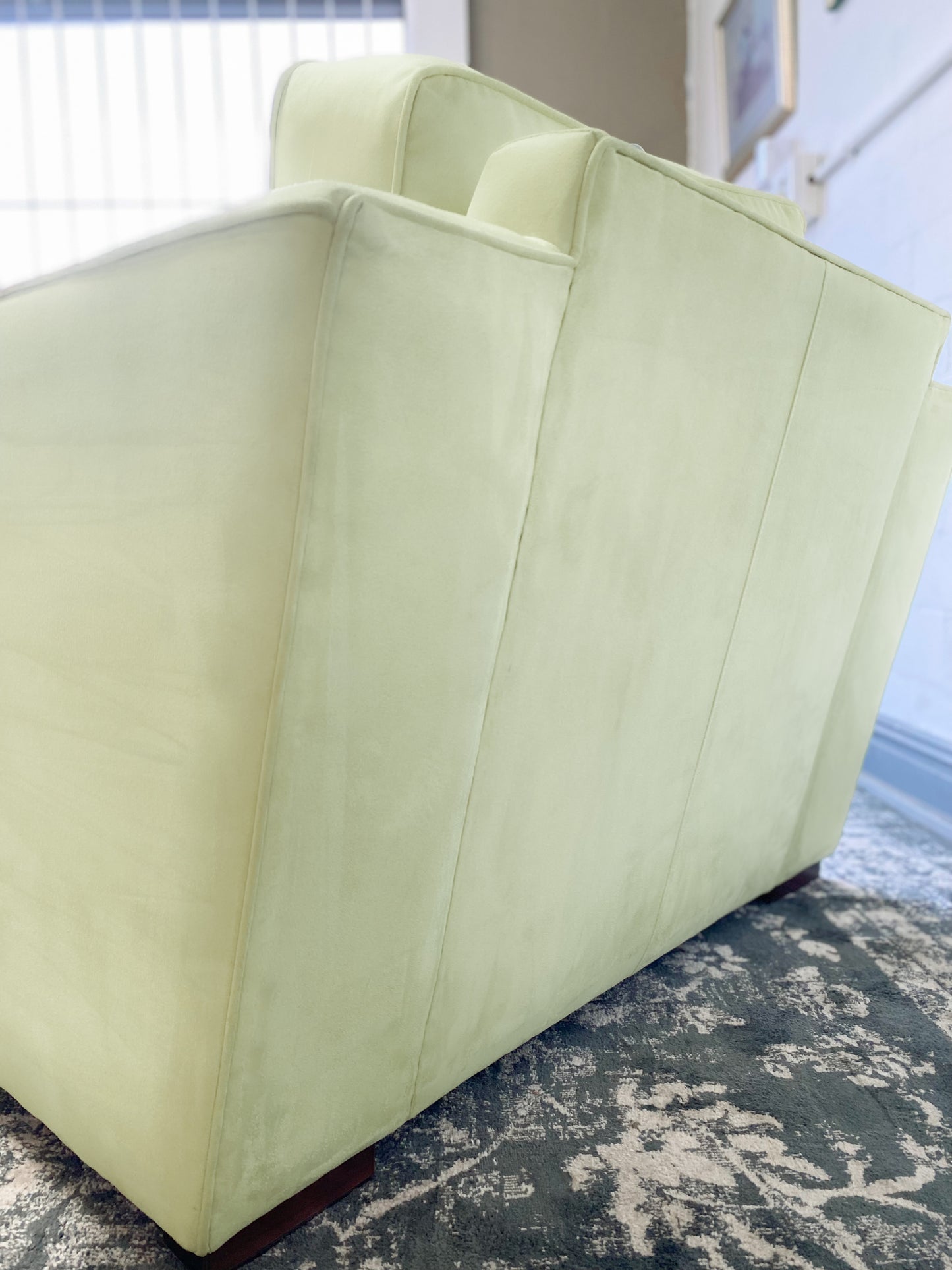 Sherbet Lime Amrchair in Suede