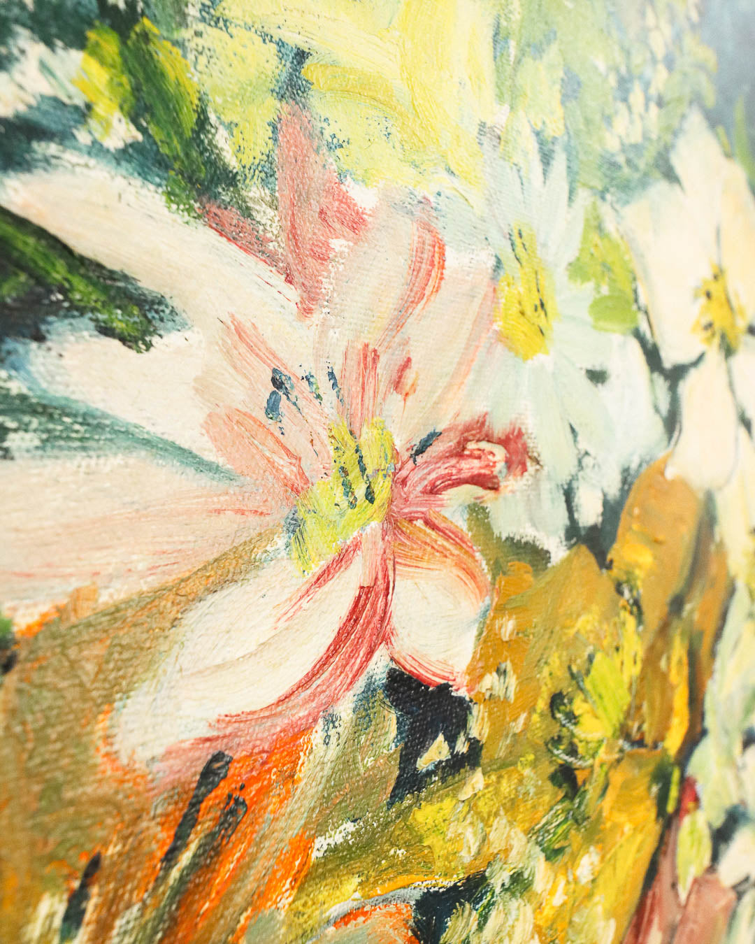 Large Oil on Canvas Still Life Painting