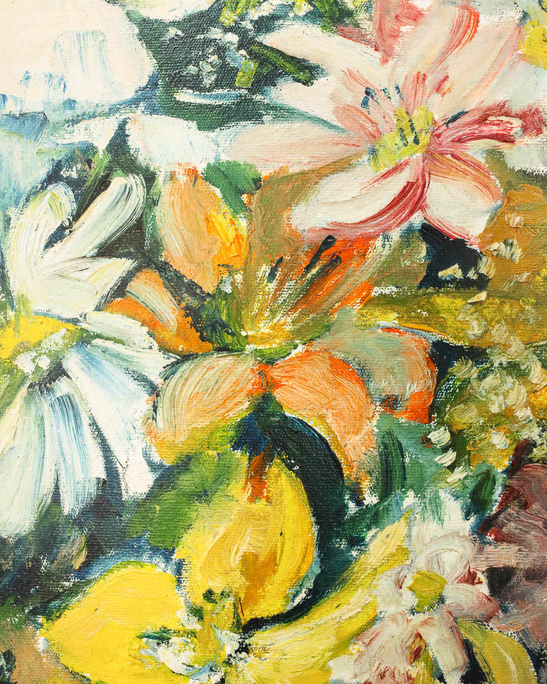 Large Oil on Canvas Still Life Painting