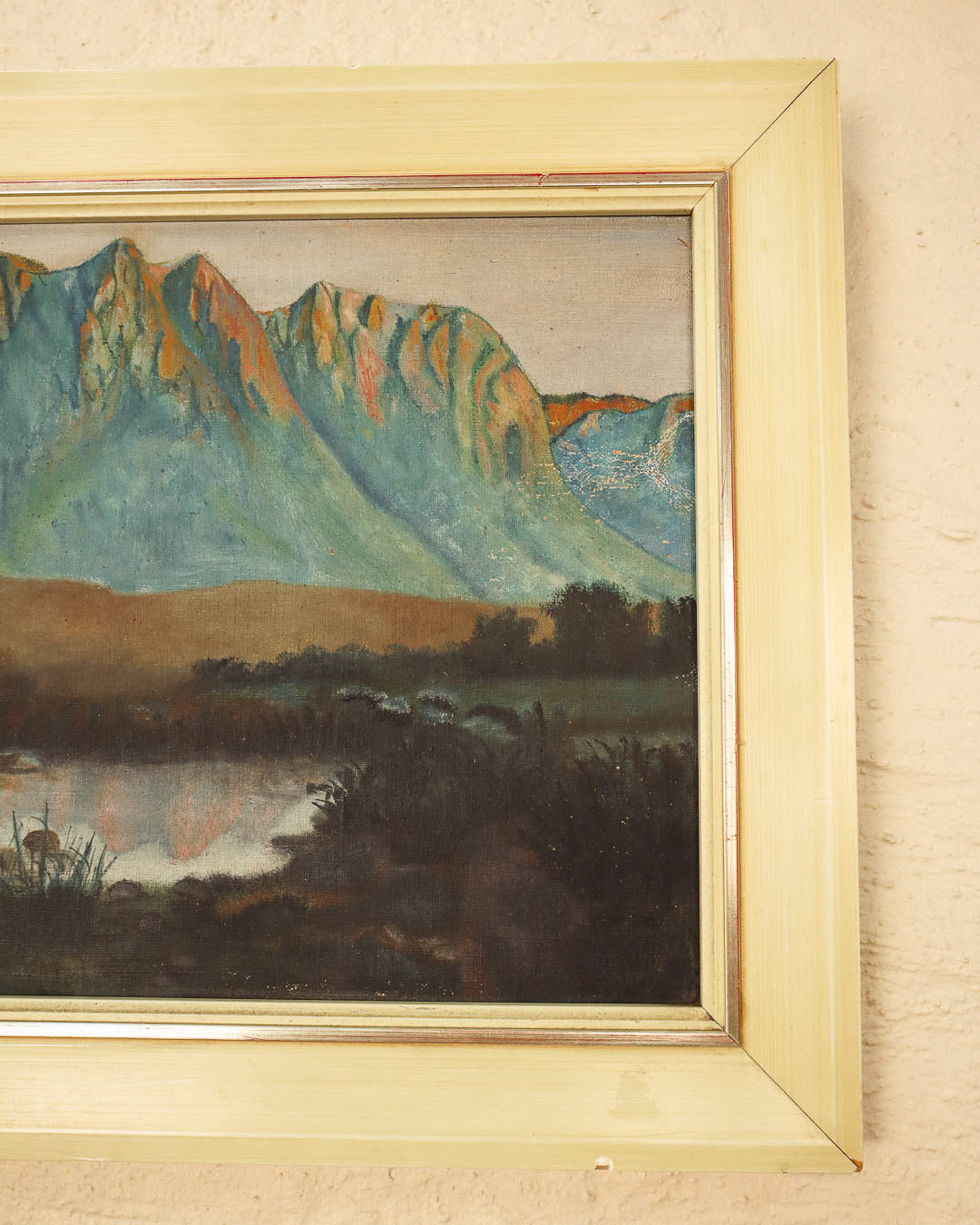 Framed Mountain Landscape Painting