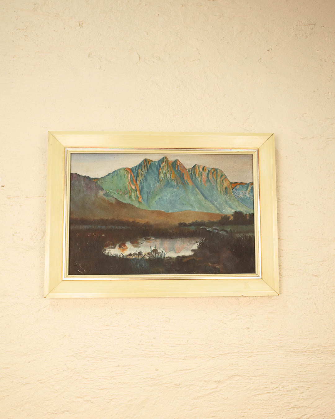 Framed Mountain Landscape Painting