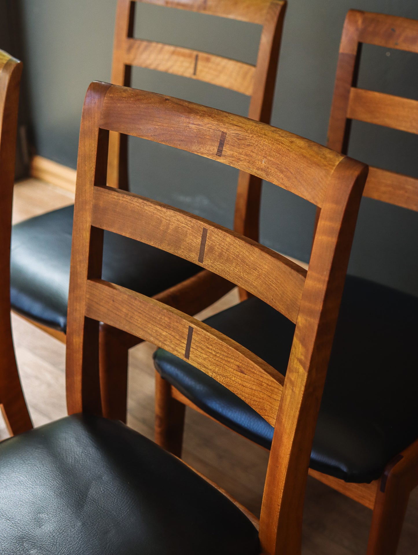 Mid-Century Teak Ladderback Dining Chairs