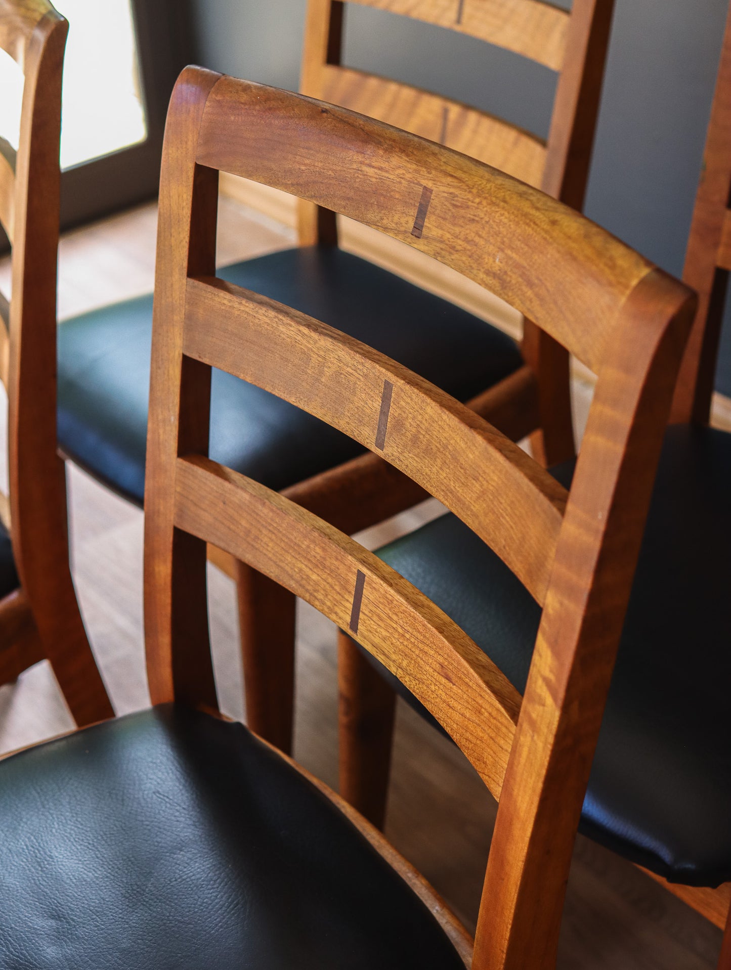 Mid-Century Teak Ladderback Dining Chairs