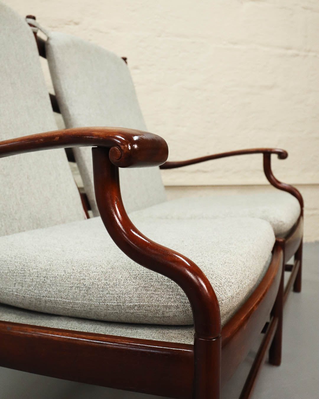 Rare Vintage Two-Seater Rosewood Couch