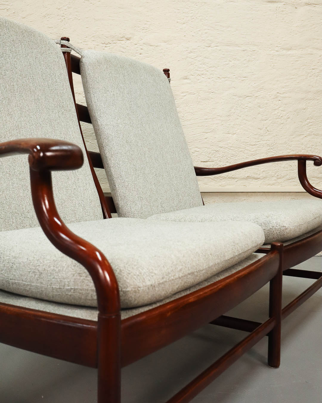 Rare Vintage Two-Seater Rosewood Couch