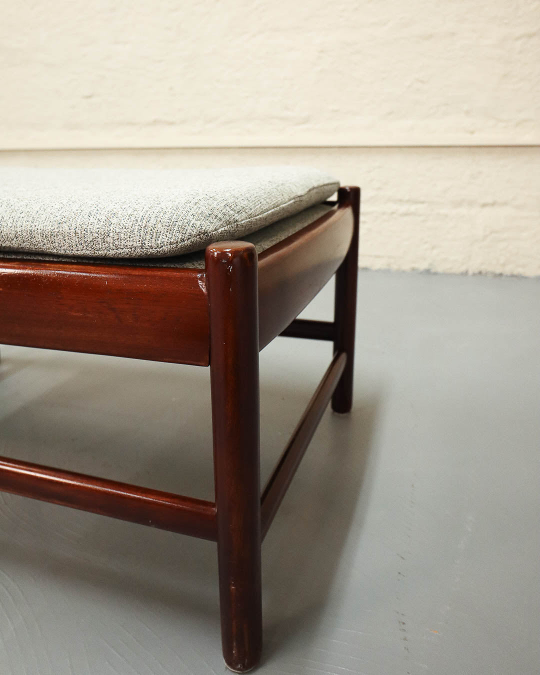 Vintage Rosewood Ottoman/Footstool