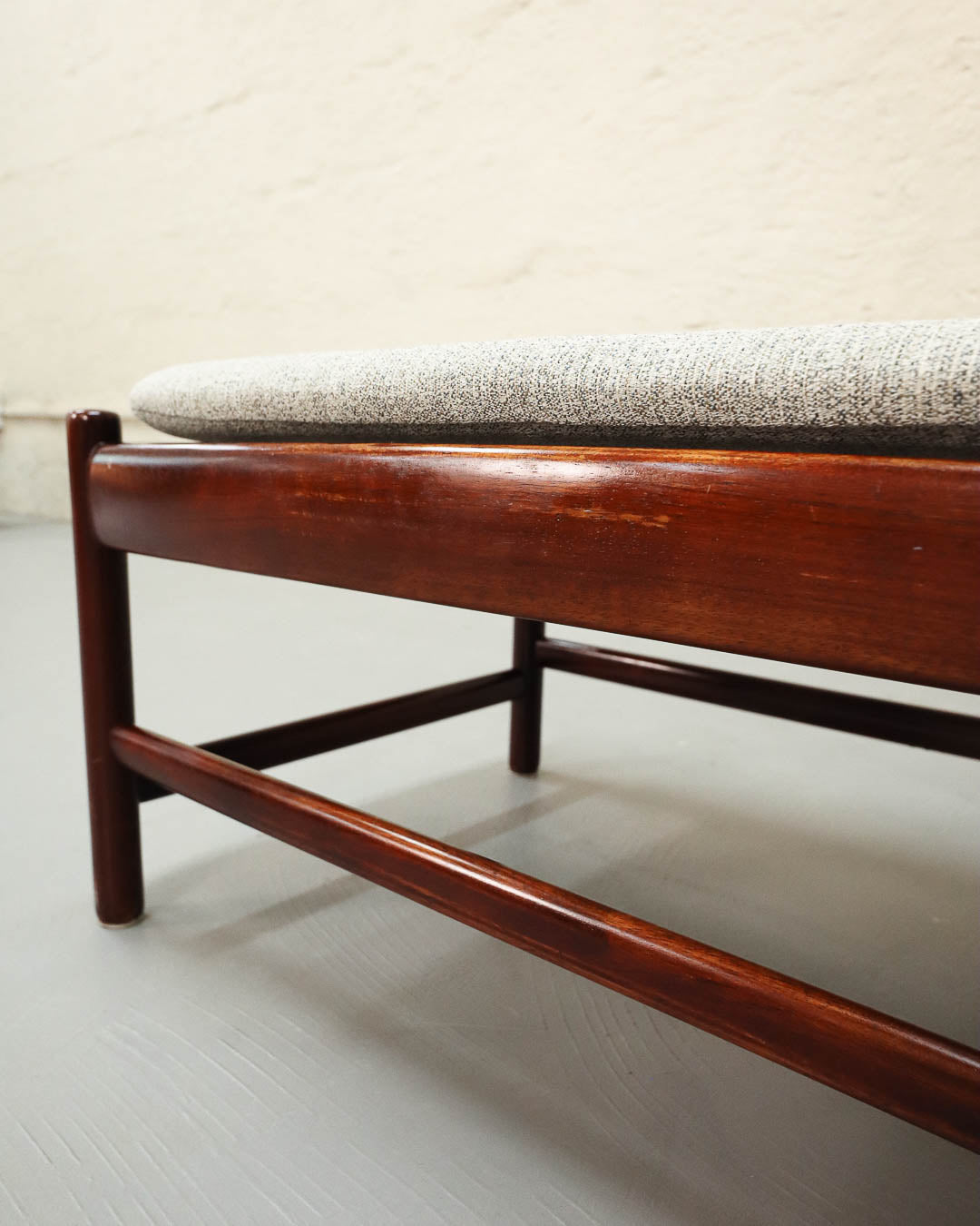 Vintage Rosewood Ottoman/Footstool