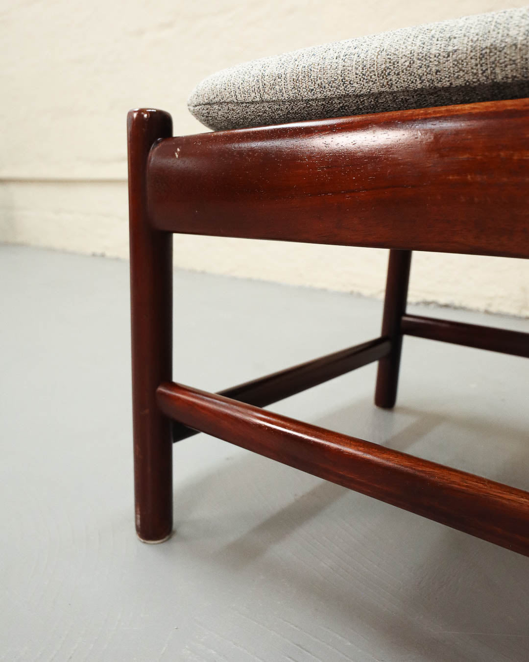 Vintage Rosewood Ottoman/Footstool