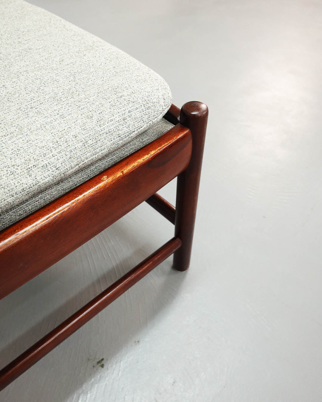 Vintage Rosewood Ottoman/Footstool