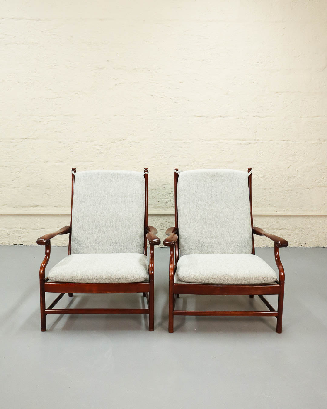 Rare Vintage Pair of Rosewood Armchairs