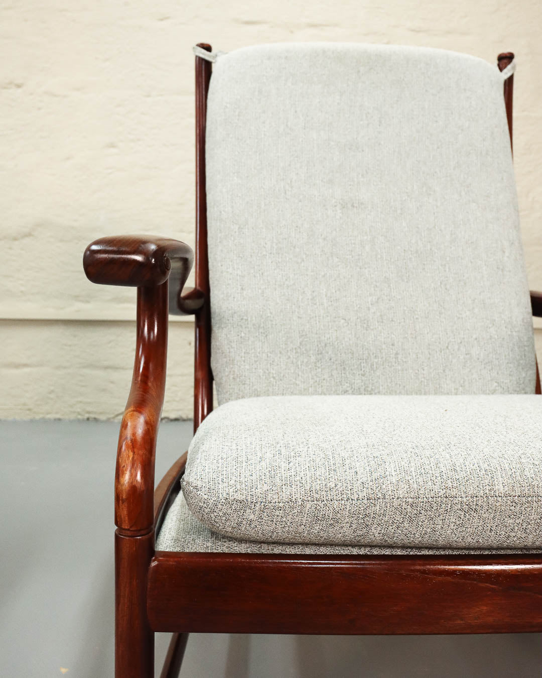 Rare Vintage Pair of Rosewood Armchairs