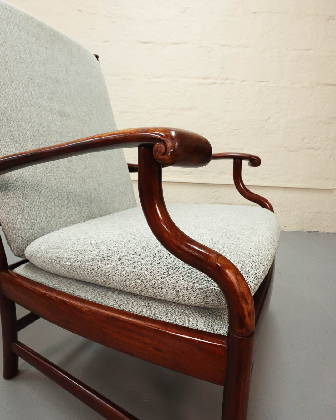 Rare Vintage Pair of Rosewood Armchairs
