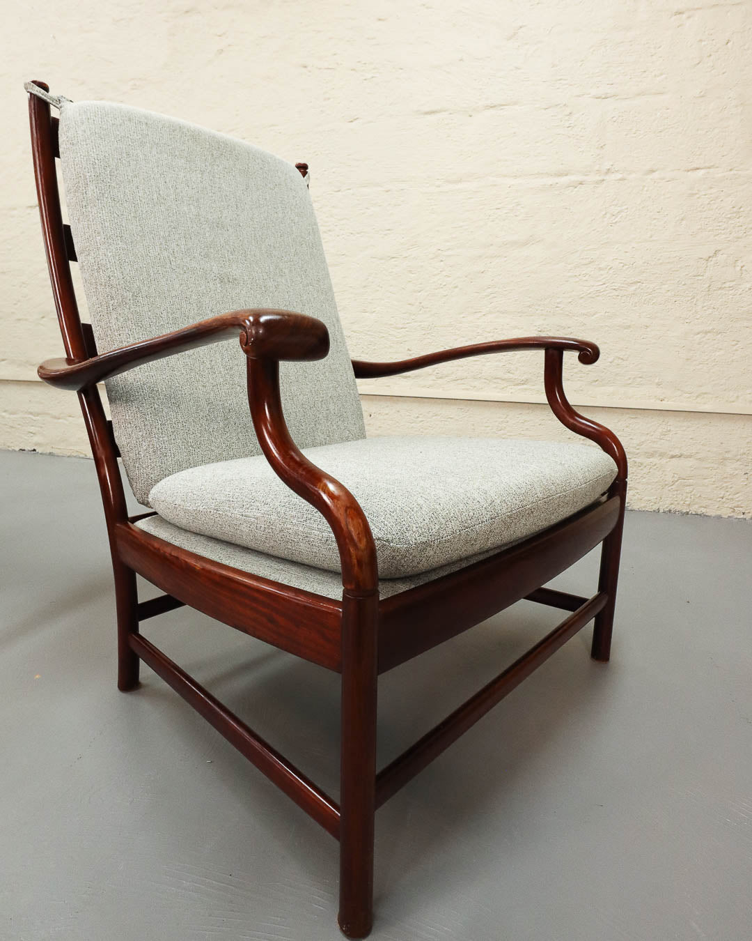 Rare Vintage Pair of Rosewood Armchairs